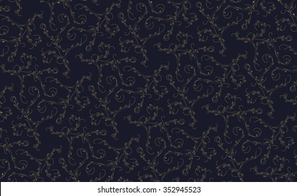 Vintage pattern on a dark background.Vector illustration.