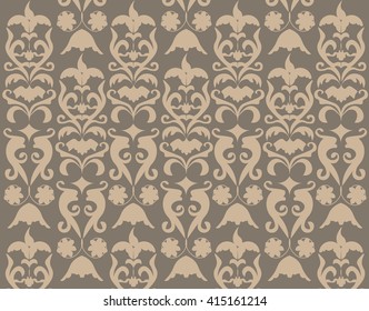 Vintage Pattern ornament Abstract Damask motif. Vector ornament for texture, fabric, textile, backgrounds