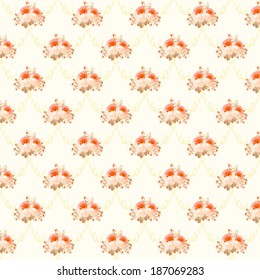 Vintage pattern with pastel roses