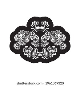 Vintage-Muster mit Retro-Barockblumen. Einzeln. Vektorgrafik