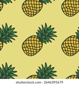 Vintage pattern. Summer mediterranean print. Italian vibe background. Vector hand drawn illustration for fabric, seamless wrapping paper.
