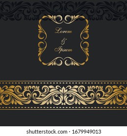 Vintage Pattern. Template for greeting cards and invitations.