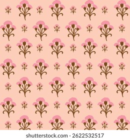 Padrão vintage com rosas minúsculas em estilo chique shabby ideal como impressão de tecido retro para roupas ou design de interiores.