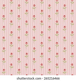 Vintage pattern with tiny roses in shabby chic style ideal as retro fabric print for clothes or interior design