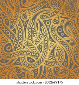 
Vintage Pattern Traditional Batik Gold free Vector Image