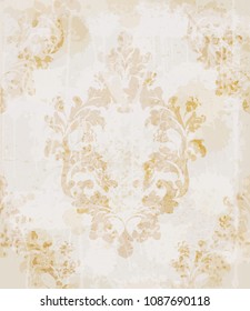 Vintage pattern vector. Classic ornament elegant structure retro theme decors