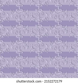 Vintage pattern. Vector decorative lilac background with curls. Design for textiles, wallpaper