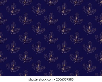 Vintage Pattern Vector seamless ethnic pattern golden yellow on blue background contemporary modern style Abstract Pattern Design Background for fabric and others