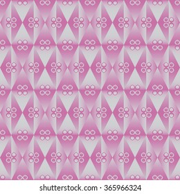 Vintage pattern with violet and silver diamonds silk effect