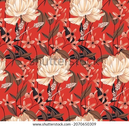 Similar – Image, Stock Photo Red dried flowers and old photos