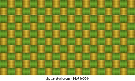 Vintage pattern with yellow and green ribbons