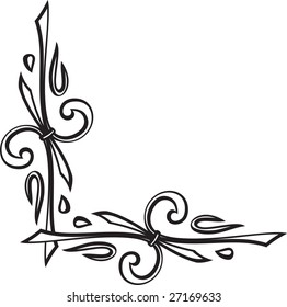 14,676 Black and white corner flower designs Images, Stock Photos ...