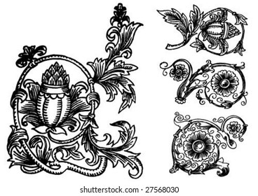 Vintage patterns for design.