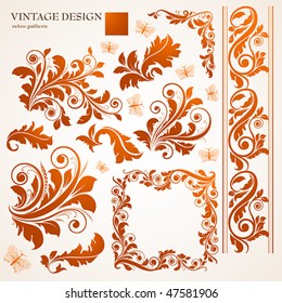 Vintage patterns for design.