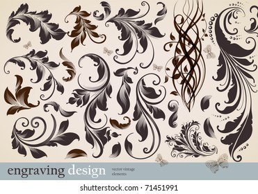 Vintage patterns for design.