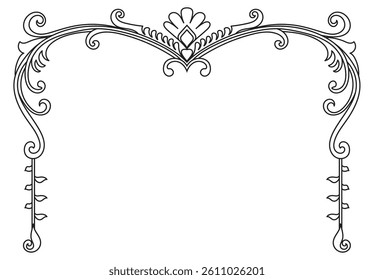 Vintage patterns, lines for frames, decorative elements for cards