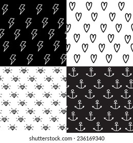Vintage patterns vector set