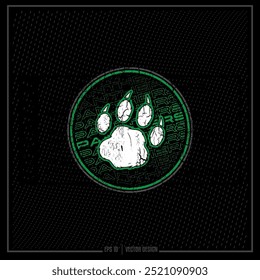 Vintage Paw Print, Panther, Panther Paw Print, Sport, Team, Game, Player, Paw Print, Claw, Claw Print, Sports Emblem, Distressed Team