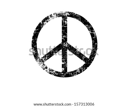 Vintage peace sign