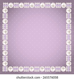 Vintage Pearl Frame Background. Vector Illustration EPS10 