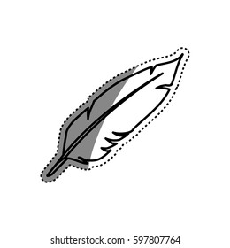 Vintage pen feather icon vector illustration graphic design