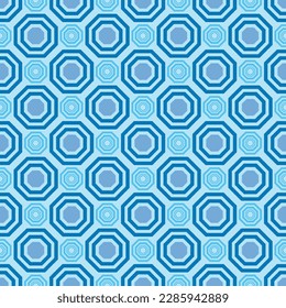 Vintage pencil end seamless blue theme pattern geometric shapes in old style.Can be used for web,print and book design, home decor,fashion textile, wallpaper.blue 
 diamond with cyan background.