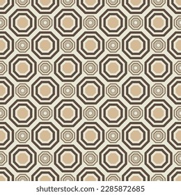 Vintage pencil end seamless brown theme pattern geometric shapes in old style.Can be used for web,print and book design, home decor,fashion textile, wallpaper.
 diamond with cream background.