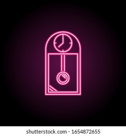 Vintage pendulum wall clock icon. Simple thin line, outline vector of household icons for ui and ux, website or mobile application