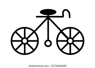 Vintage Penny Farthing Bicycle Illustration.