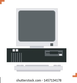 Vintage Personal Computer With Keyboard