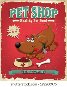 Vintage Pet Shop Poster Design