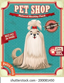 Vintage Pet shop poster design