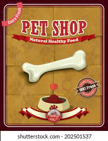 Vintage Pet Shop Poster Design