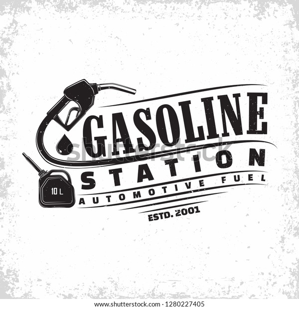 Vintage Petrol Station Logo Design Emblem Vintage Signs Symbols