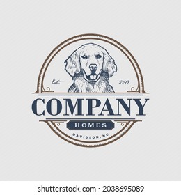 Vector de diseño del logotipo de mascotas antiguas