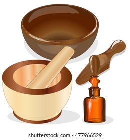 vintage pharmacy equipment set vector 