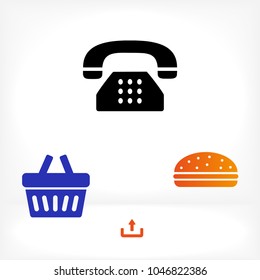 Vintage phone  vector icon