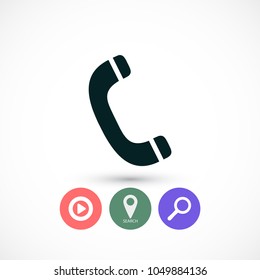 Vintage phone  vector icon