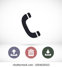 Vintage phone  vector icon
