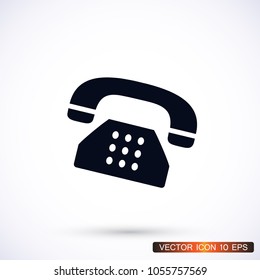 Vintage phone  vector icon