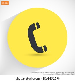 Vintage phone  vector icon