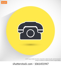 Vintage phone  vector icon