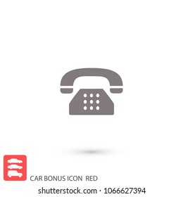 Vintage phone  vector icon
