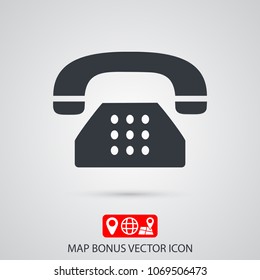 Vintage phone  vector icon
