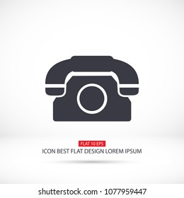 Vintage phone  vector icon