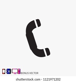 Vintage phone  vector icon