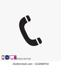 Vintage phone  vector icon