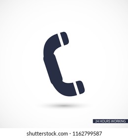 Vintage phone  vector icon