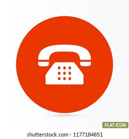 Vintage phone  vector icon