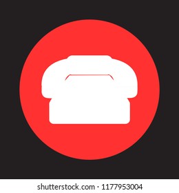 Vintage phone  vector icon